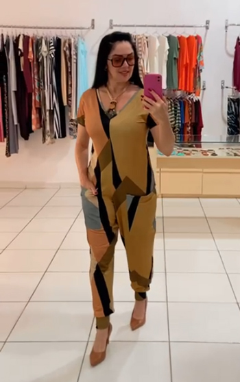 Macacão Eliana estampado