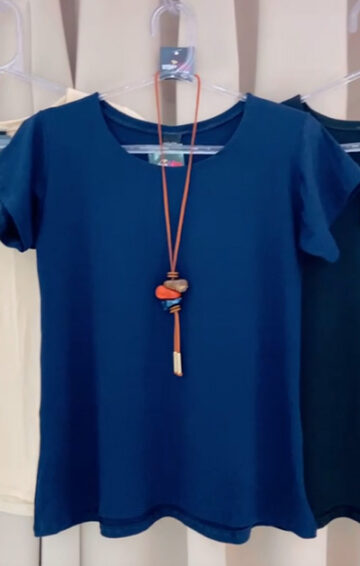 Blusa bata Maria Azul Marinho