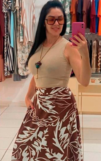 Cropped alongado Karina Cor Nude