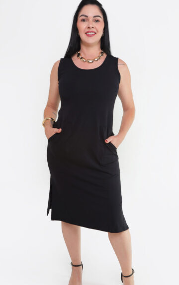 Vestido Midi Andreza Cor Preta
